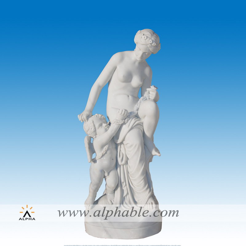 Marble Roman statue woman