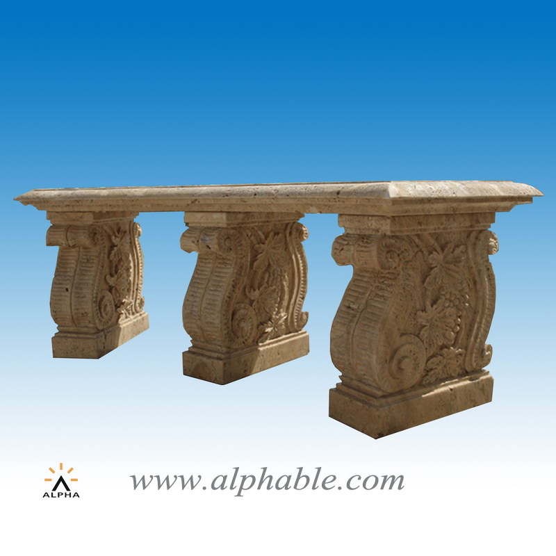 Outdoor stone bench STB-008, STB-008