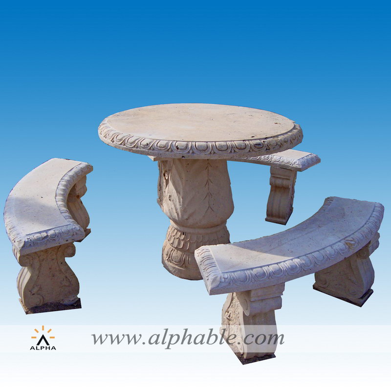 Stone garden table STB-011, STB-011